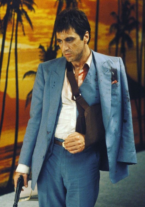 Tony Montana's Sky Blue Suit in Scarface » BAMF Style