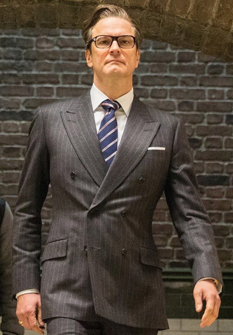 Kingsman: The Secret Service - Harry's Charcoal Striped Suit » BAMF Style