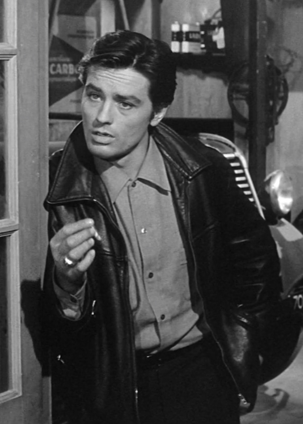 Alain Delon's Leather Jacket in Any Number Can Win » BAMF Style